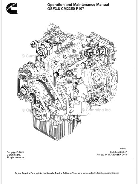 Cummins QSF3.8 CM2350 F107 Series Engine Pdf Operation and Maintenance Manual