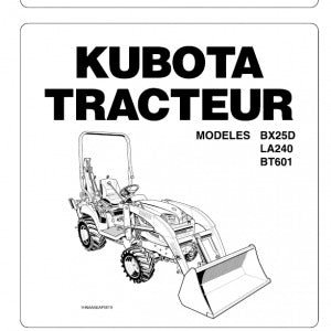 Kubota BX24 LA240 BT601 Operator's Manual