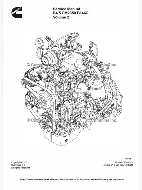 Cummins B4.5 CM2350, B146C Engine Pdf Repair Service Manual (VOL.2)