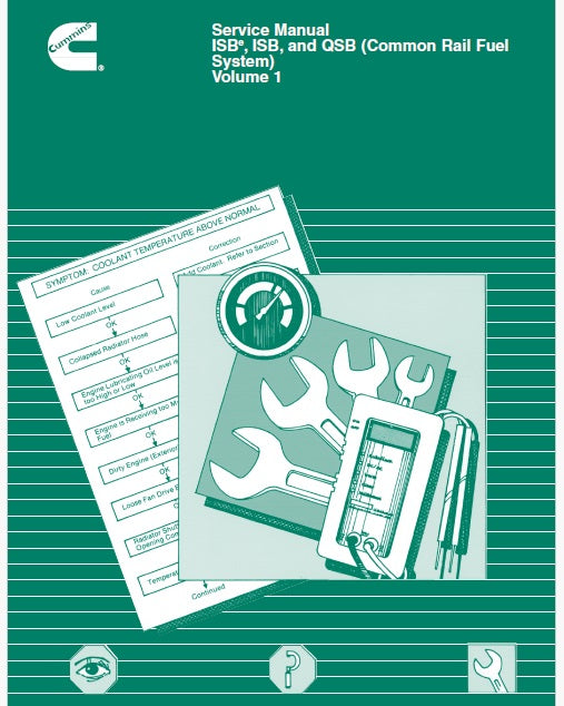 Cummins ISBe, ISB and QSB Engine Pdf Repair Service Manual (Volume 1)