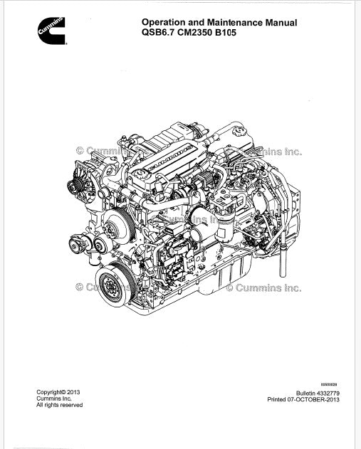 Cummins QSB6.7 CM2350 B105 Engine Pdf Operation & Maintenance Manual