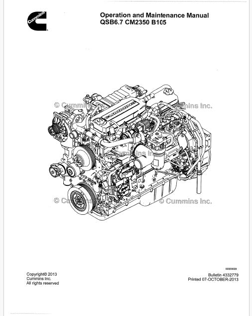 Cummins QSB6.7 CM2350 B150 Engine Pdf Operation & Maintenance Manual