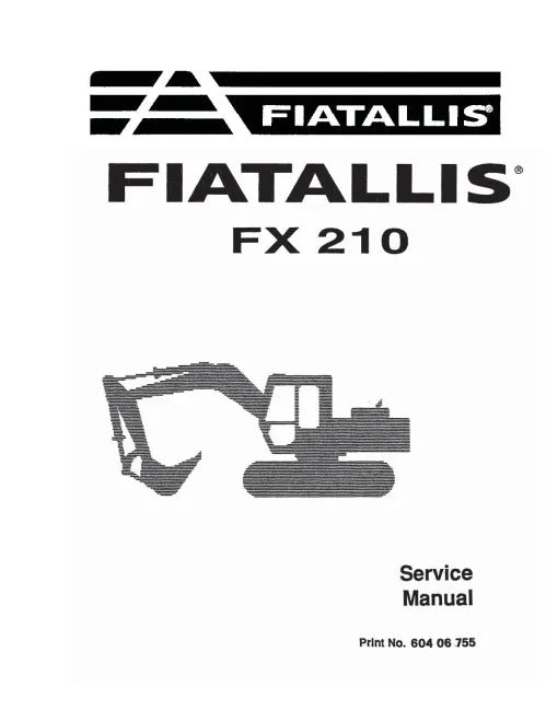 Fiat FX210 Crawler Excavators Pdf Repair Service Manual (60406755)