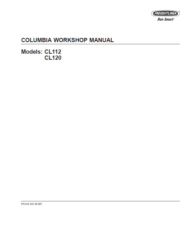 Freightliner CL112, CL120 Columbia Trucks Pdf Repair Service Manual