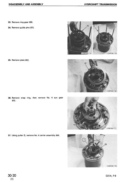 Komatsu D21A-8, D21P-8 Bulldozer Pdf Service Repair Manual (Sn 83001 And Up) 3