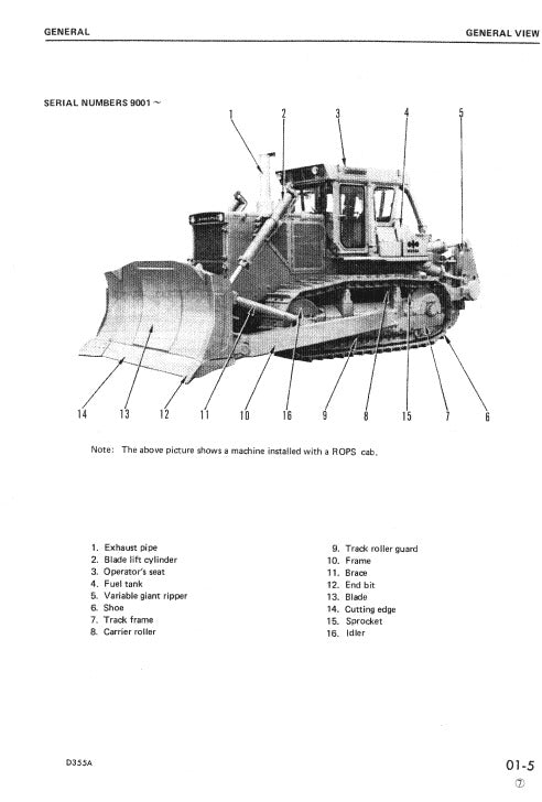Komatsu D355A-3 Bulldozer Pdf Service Repair Manual 2