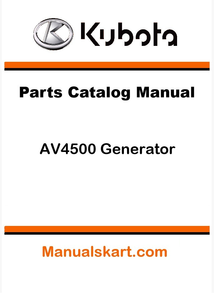 Kubota AV4500 Generator Pdf Parts Catalog Manual
