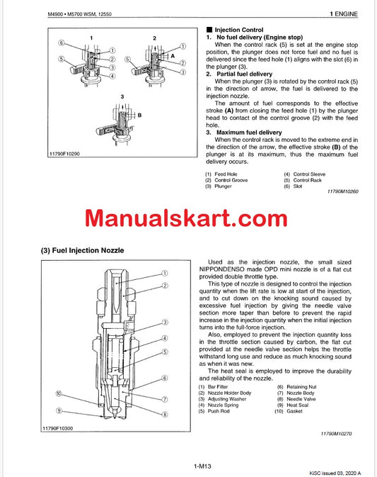 Kubota M4900, M5700, M5700HD Tractor Pdf Repair Service Manual