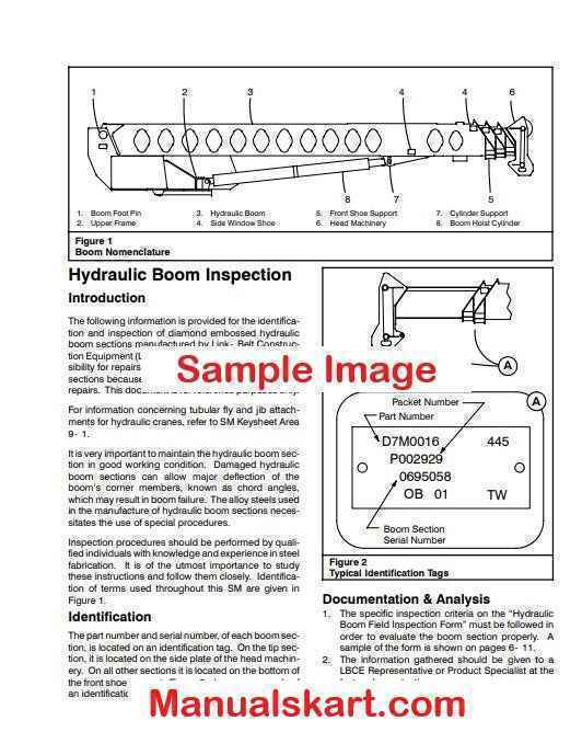 Link Belt HSP-8028S Crane Pdf Repair Service Manual