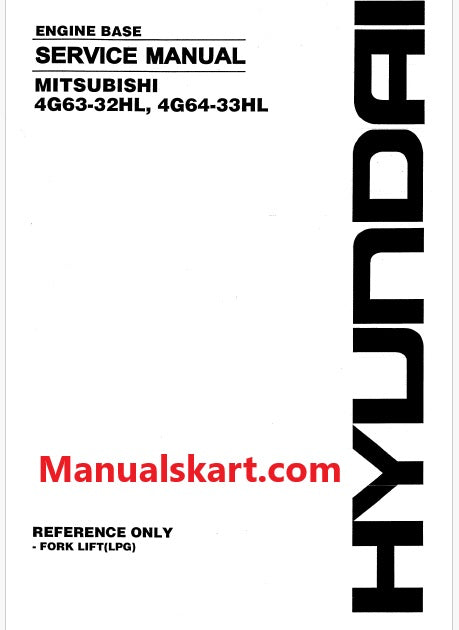 Mitsubishi 4G63-32HL, 4G64-33HL Series Engine Pdf Repair Service Manual