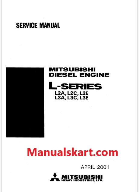 Mitsubishi L2A, L2C, L2E, L3A, L3C, L3E Diesel Engine Pdf Repair Service Manual