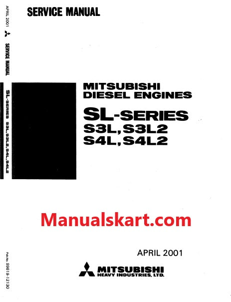 Mitsubishi S3L, S3L2, S4L, S4L2 SL-Series Diesel Engine Pdf Repair Service Manual