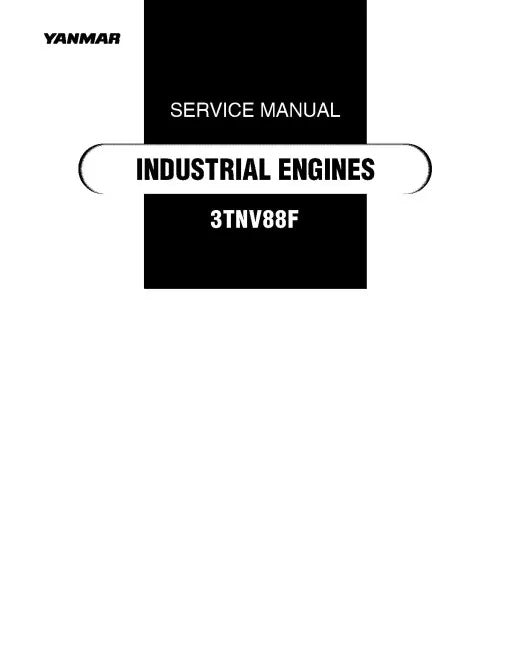 Yanmar 3TNV88F Diesel Engines Pdf Repair Service Manual (0BTN4-G00400)
