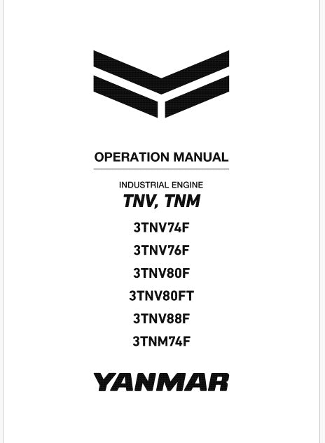 Yanmar TNV, TNM Series Industrial Engine Pdf Operation manual