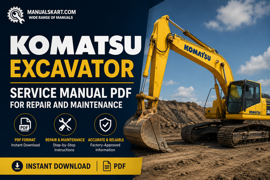 Komatsu Excavator Service Manual PDF for Repair  and Maintenance