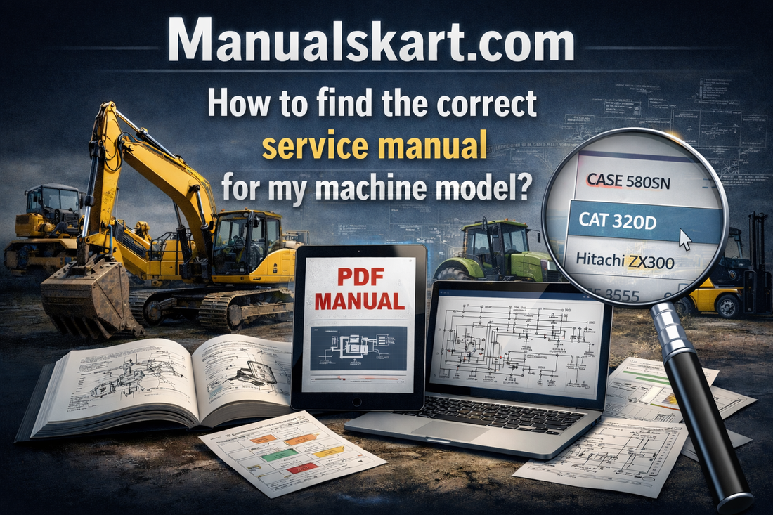 How to find the correct service manual for my machine model?