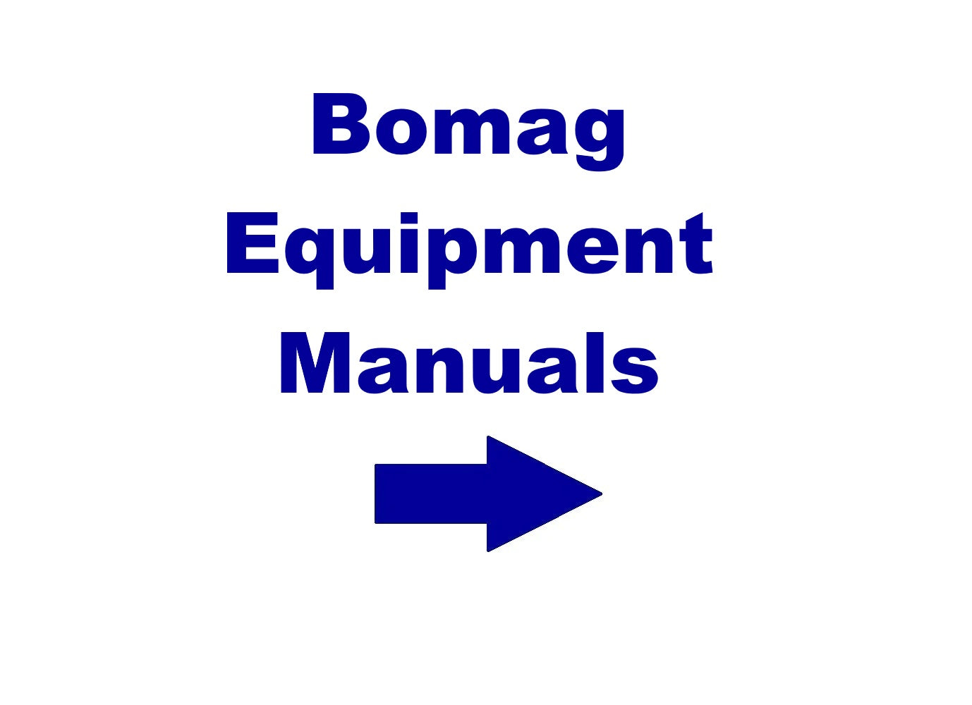 Bomag All Equipment Manuals