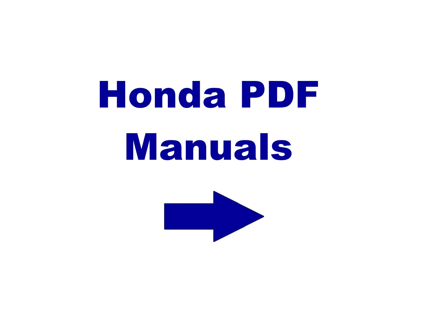 Honda All Equipment PDF Manuals