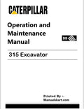 Caterpillar 315 Excavator Pdf Operation and Maintenance Manual