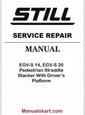 Still EGV-S 14, EGV-S 20 Pedestrian Straddle Stacker With Driver’s Plaftorm Pdf Repair Service Manual