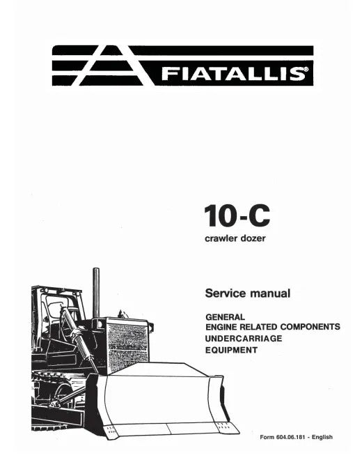 Fiat 10C Crawler Dozers Pdf Repair Service Manual (73158153)