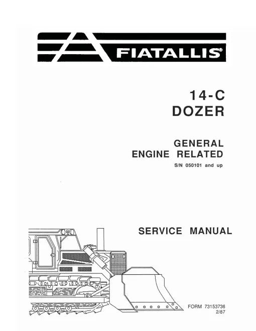 Fiat 14C Crawler Dozers with 8205 engine Pdf Repair Service Manual (73158154)