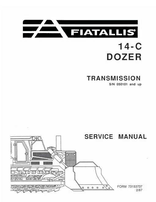 Fiat 14C Crawler Dozers with 8365 Engine Pdf Repair Service Manual (73158155)
