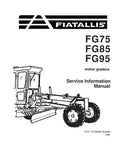 Fiat FG75, FG85 and FG95 Motor Graders Pdf Information Service Manual (73139904)