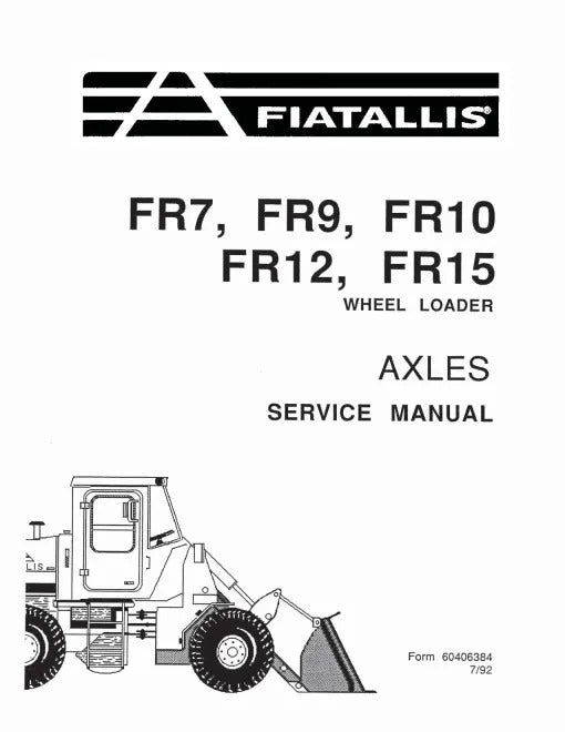 Fiat FR15B Wheeled Loaders Pdf Repair Service Manual (73155598)