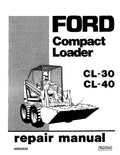 Ford CL30 and CL40 Skid Steer Loaders Pdf Repair Service Manual (40003020-SE3455)