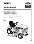 Ford, New Holland Diesel GT65, GT75, Gasoline GT85 and GT95 Lawn Tractors Pdf Repair Service Manual (40006540)