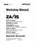 Hitachi ZX200-3, ZX210H-3, ZX210K-3, ZX210LCN-3, ZX240N-3 Hydraulic Excavator Repair Service Manual