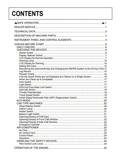 Kubota KX040-4 Excavator Pdf Operator Manual 2