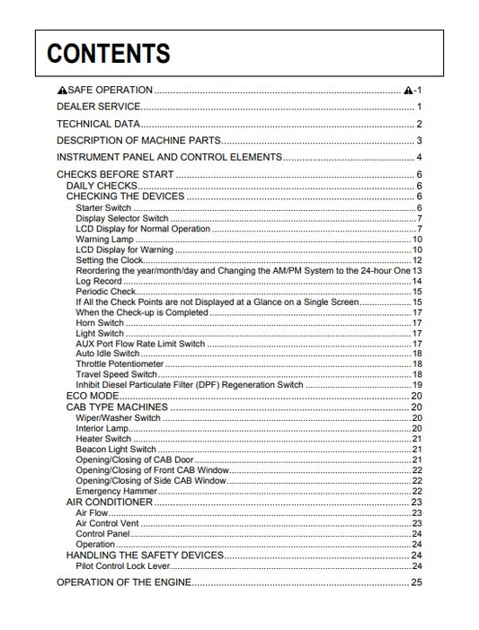 Kubota KX040-4 Excavator Pdf Operator Manual