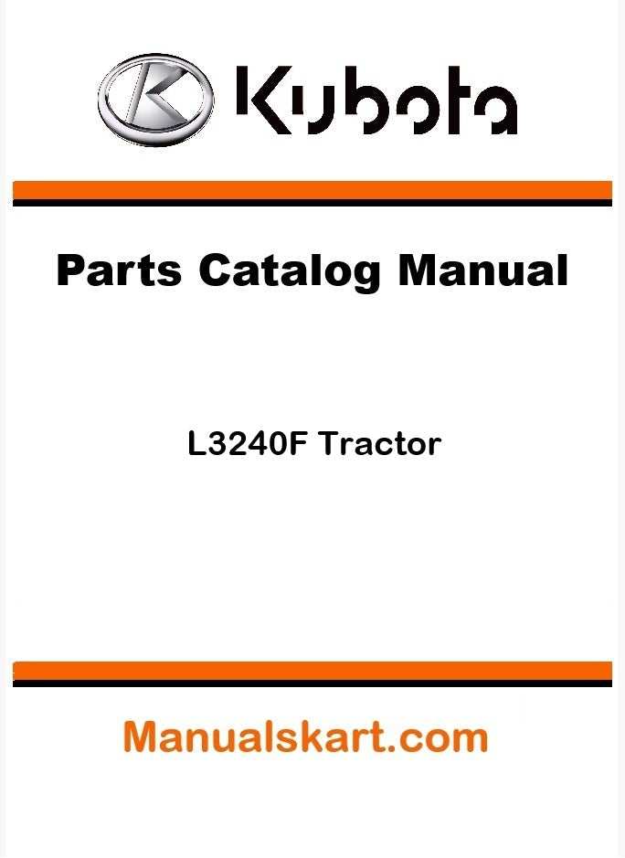 Kubota L3240F Tractor Parts Catalog Pdf Manual