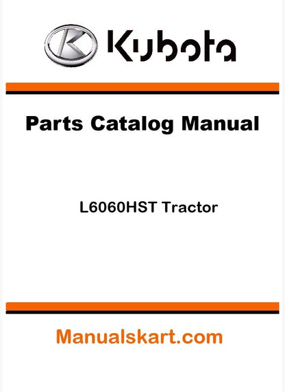 Kubota L6060HST Tractor Parts Catalog Pdf Manual