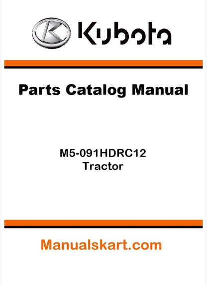 Kubota M5-091HDRC12 Tractor Parts Catalog Pdf Manual
