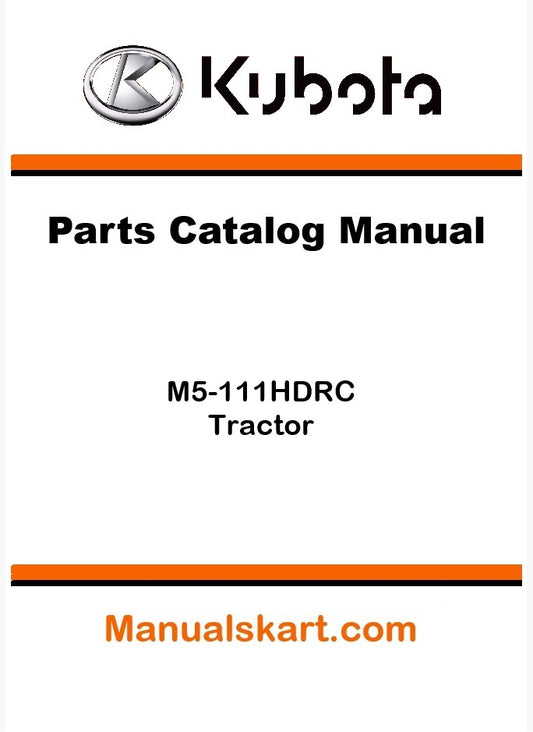 Kubota M5-111HDRC Tractor Parts Catalog Pdf Manual