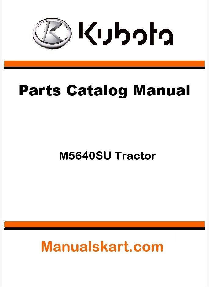Kubota M5640SU Tractor Parts Catalog Pdf Manual