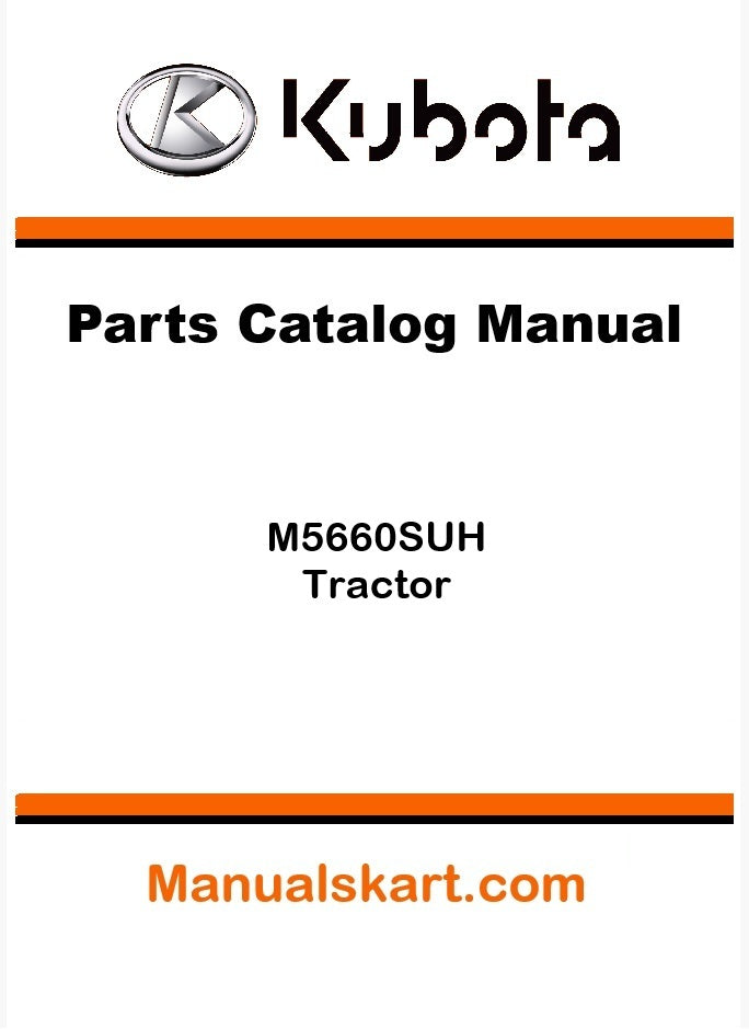 Kubota M5660SUH Tractor Parts Catalog Pdf Manual