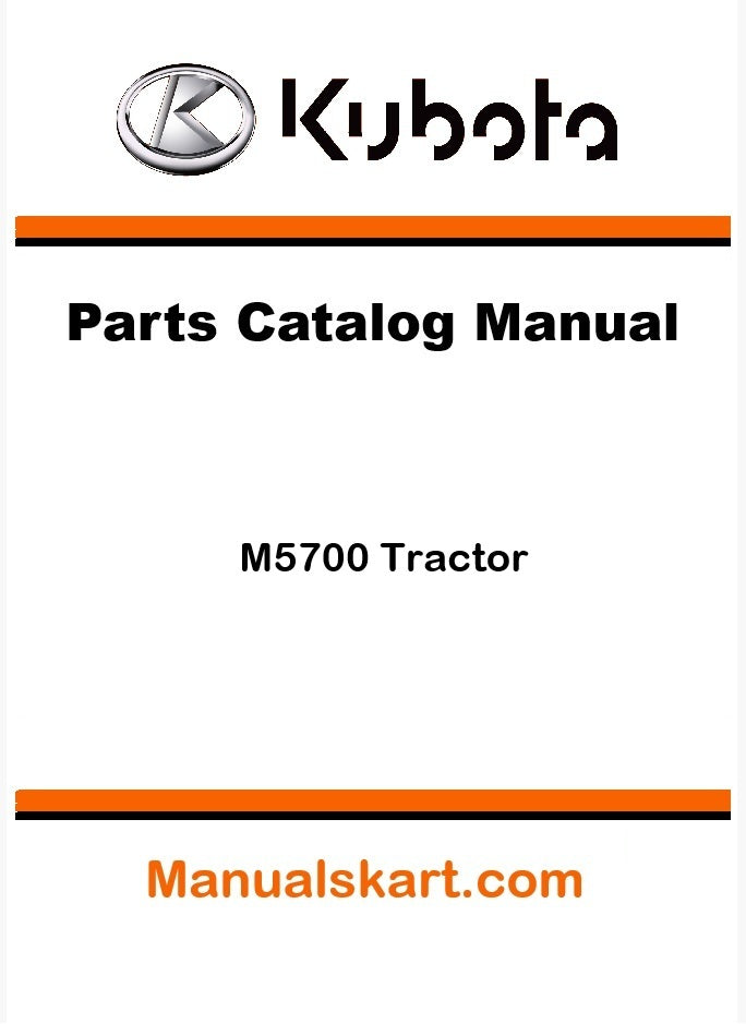 Kubota M5700 Tractor Parts Catalog Pdf Manual