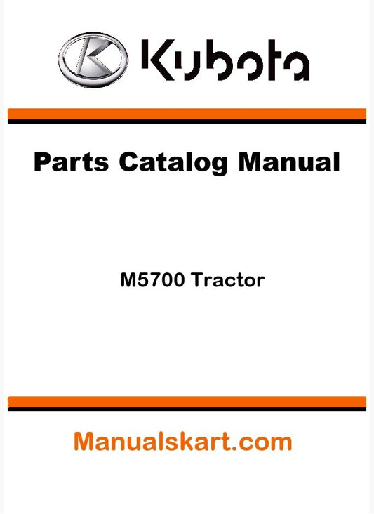 Kubota M5700 Tractor Parts Catalog Pdf Manual