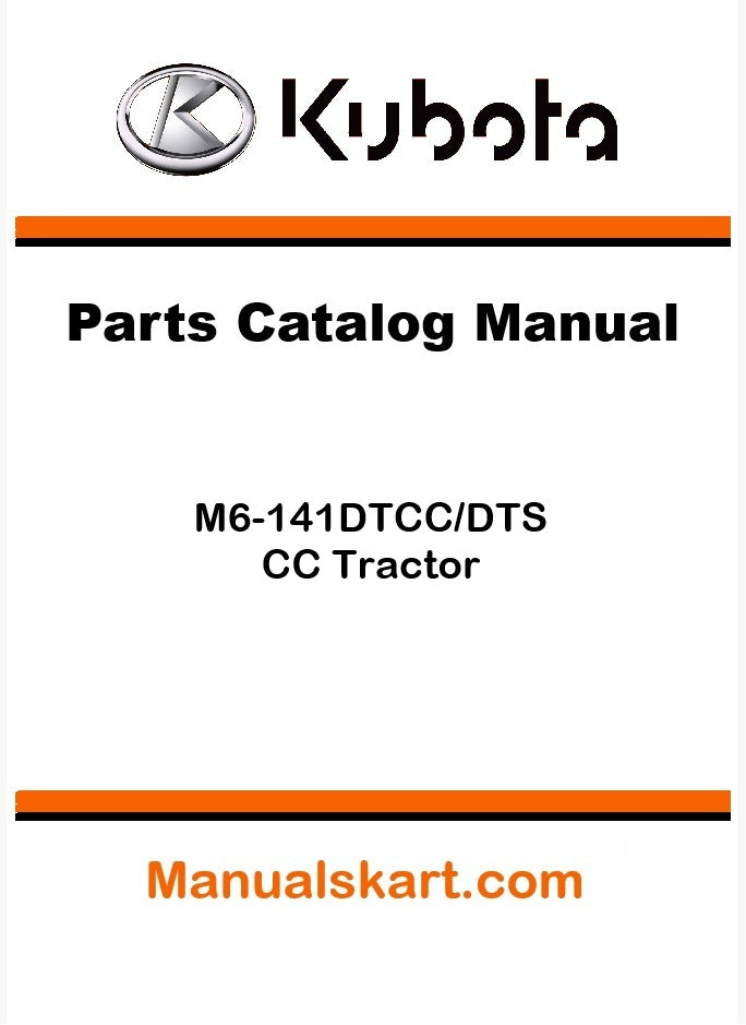Kubota M6-141DTCC/DTSCC Tractor Parts Catalog Pdf Manual