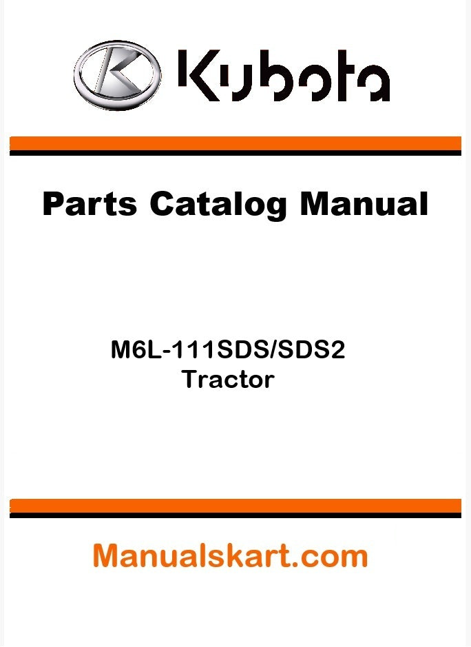 Kubota M6L-111SDS/SDS2 Tractor Parts Catalog Pdf Manual
