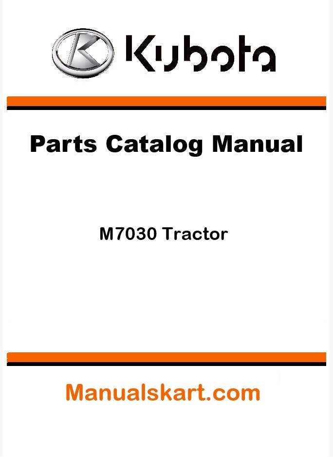 Kubota M7030 Tractor Parts Catalog Pdf Manual