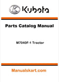 Kubota M7040F-1 Tractor Parts Catalog Pdf Manual