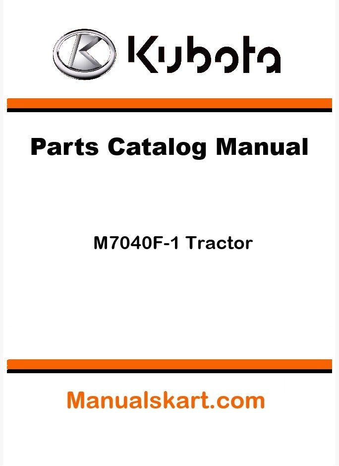 Kubota M7040F-1 Tractor Parts Catalog Pdf Manual