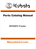 Kubota M7040FC Tractor Parts Catalog Pdf Manual