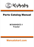 Kubota M7040HDCC-1 Tractor Parts Catalog Pdf Manual