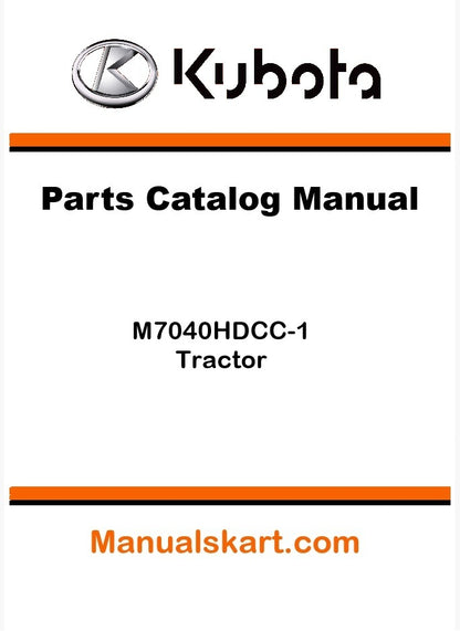 Kubota M7040HDCC-1 Tractor Parts Catalog Pdf Manual